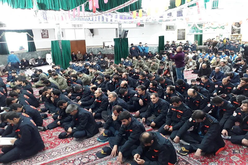 مراسم یادبود و گرامیداشت شهدای آتش‌نشان در همدان برگزار شد
