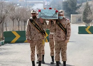تشییع پیکر شهید گمنام در تیپ دوم آل محمد (ص)