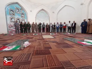 مراسم عطرافشانی مزار شهدای مسجد جامع کلات برگزار شد