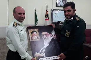 دیدار فرمانده سپاه راسک با فرمانده جدید انتظامی این شهرستان