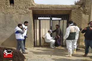 برگزاری اردوی جهادی گروه جهادی شهید عزیزی فامنین در روستای امین آباد و سرای