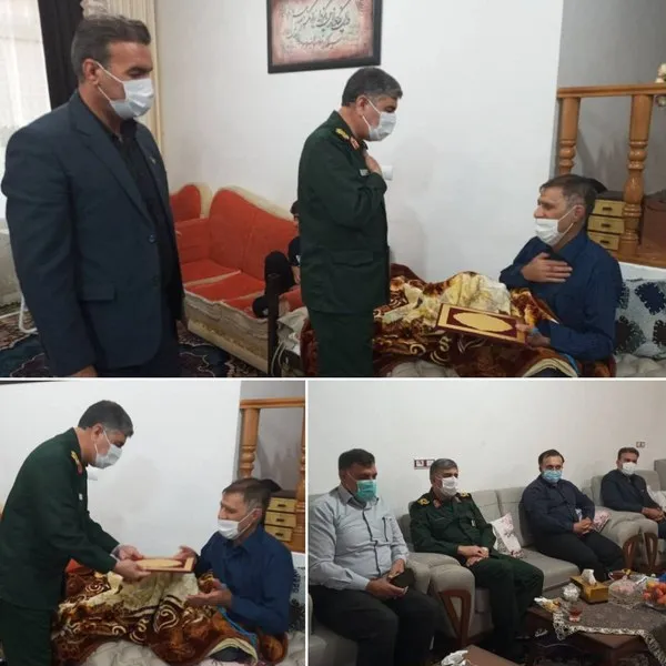 دیدار فرمانده سپاه امیرالمومنین(ع) با جانباز پاسدار 