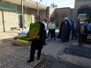 حضور کاروان خادمین رضوی((زیرسایه خورشید)) در مهدیشهر