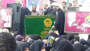 استقبال از پرچم و خادمین حرم مطهر امام رضا(ع) در نهاوند+تصاویر