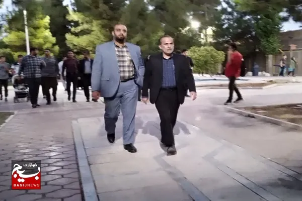 بازدید سرزده فرمانده سپاه فجر از طرح تذکر لسانی در باغ جنت شیراز