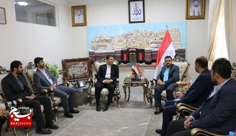 دیدار معاون بین‌الملل سازمان بسیج و رئیس سازمان بسیج رسانه کشور با سفیر یمن