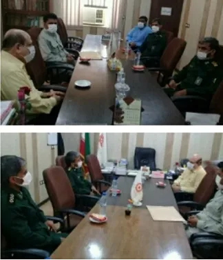 دیدار  فرمانده ناحیه سپاه بندرخمیر با رئیس بهزیستی شهرستان به مناسبت هفته بهزیستی