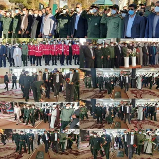 تجدید پیمان مسئولان با شهدا/ قبور مطهر شهدای شهر یاسوج گلباران شد