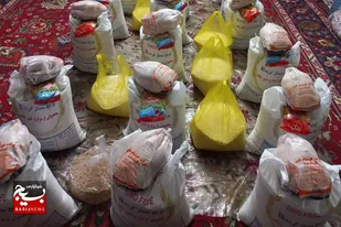 توزیع بسته&zwnj;های معیشتی به همت گروه جهادی پایگاه سمیه روستای داویجان ملایر