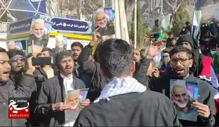 عزاداری زائرین خارجی در گلزار شهدای کرمان