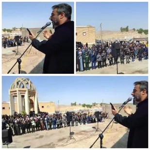 مداحی رئیس سازمان بسیج هنرمندان استان خوزستان در شهرستان لالی