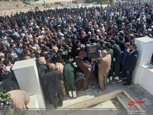 تشییع پیکر مطهر دو شهید سپاه سلمان استان سیستان و بلوچستان در زاهدان