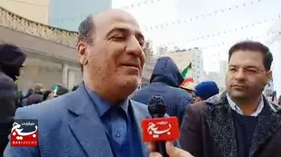 مردم با حضور خود، مشت محکمی بر دهان دشمنان زدند/مردم دلسرد نیستند، بلکه جان فدایند/مسئولان به طبع از مردم، پای کار باشند + (فیلم)
