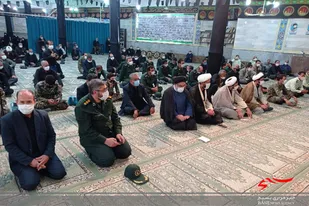 مراسم گرامیداشت شهدای قراویز در مسجد جامع اسدآباد