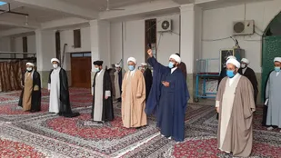 تجمع طلاب و روحانیون گرمسار در محکومیت ترور شهید فخری زاده