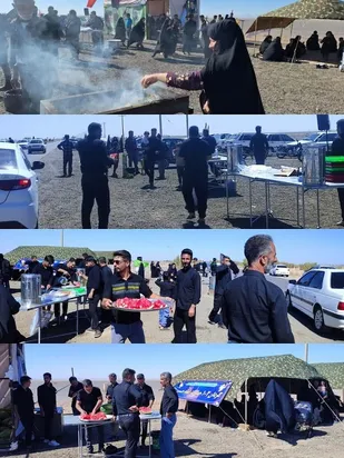 برپایی موکب و شرکت در همایش و سوگواره بزرگ رضویون شهرستان هرند