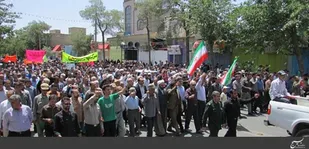 راهپیمایی بزرگ "عاشقان مبارزه با صهیونیستها"در سروستان / تصاویر