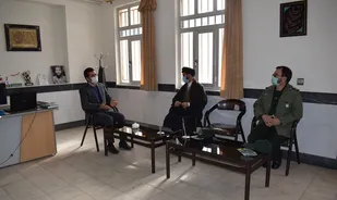 دیدار فرماندهی و مسئول دفتر نمایندگی سپاه جغتای با رئیس اداره بنیاد شهید شهرستان