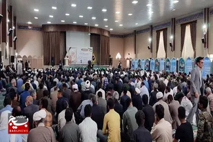 مراسم یادبود شهادت عالم ربانی و منادی وحدت شهید آیت الله سلیمانی در زاهدان برگزار شد