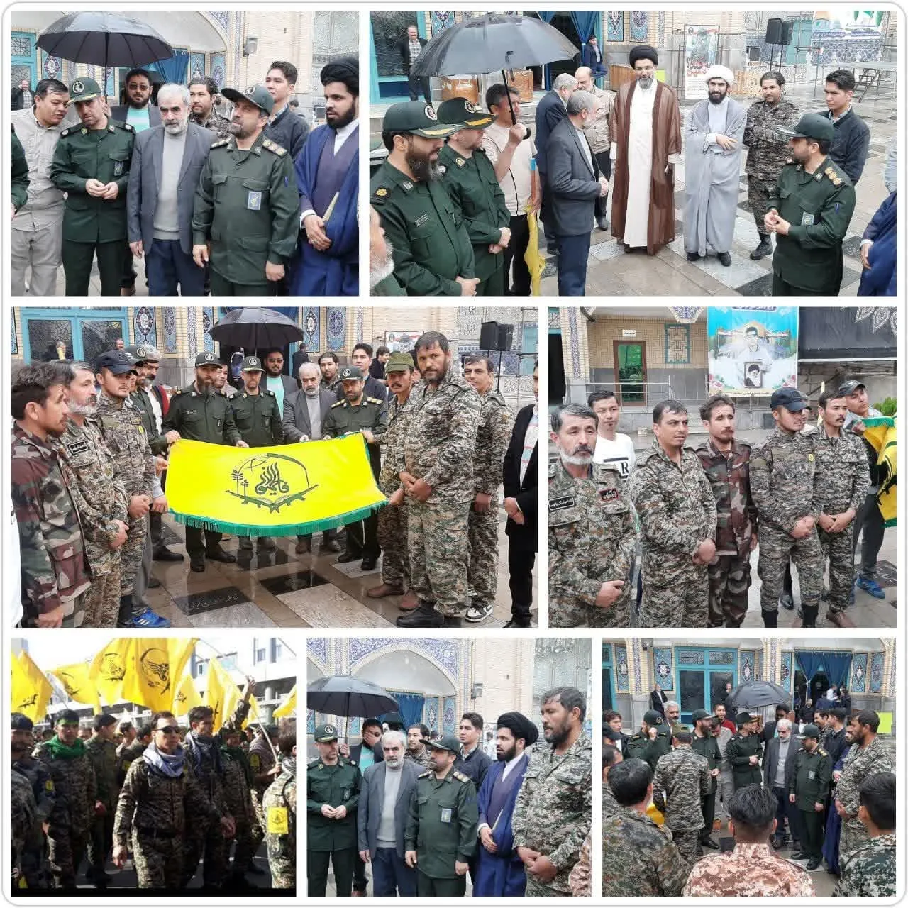 حضور رزمندگان لشکر فاطمیون در راهپیمایی ۱۳ آبان پیشوا