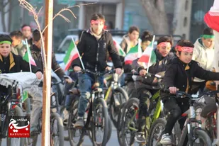 راهپیمایی بزرگ دوچرخه&zwnj;سواران و موتورسواران در شهرستان کبودراهنگ