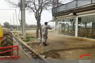 ضدعفونی روستای حاجی&zwnj;آباد به همت بسیجیان پایگاه سیدالشهدا(ع)