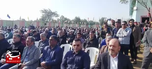 گزارش اجتماع هزار نفری بسیجیان صنعت نفت در محل تغسیل شهید سلیمانی
