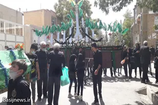 عزاداری و سینه&zwnj;زنی بسیجیان پایگاه انصارالمهدی (عج) همدان