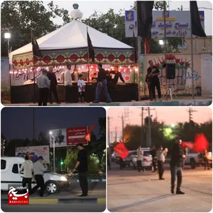 گزارش تصویری موکب مرکز مقاومت بسیج شهید تندگویان درمیدان ۵ نخل اهواز
