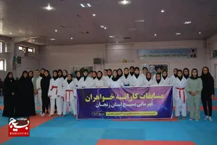 مسابقات قهرمانی کاراته خواهران بسیج استان زنجان برگزار شد&nbsp;