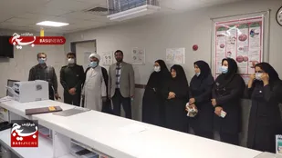 دیدار با کادر درمان در بیمارستان  به مناسبت میلاد حضرت معصومه (س) در بهبهان