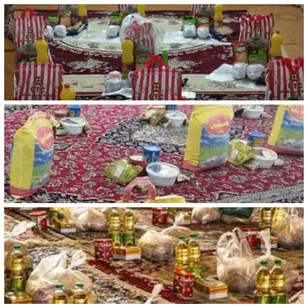 اهدای بسته‌های معیشتی به نیازمندان توسط گروه‌های جهادی ناحیه مقاومت بسیج هندیجان