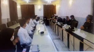 سرکشی مسوول نمایندگی، ولی فقیه درسپاه دیواندره ازبخش کرونایی بیمارستان
