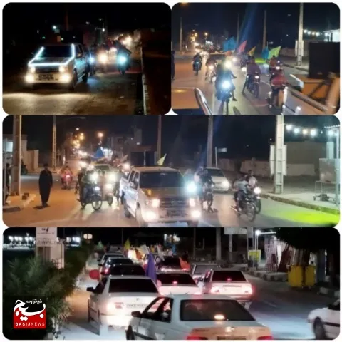 کاروان شادی دهه کرامت در شهرچارک شهرستان بندرلنگه