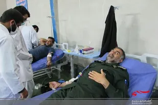 اهدا خون اهدای زندگی توسط پاسداران و بسیجیان شهرستان سراوان