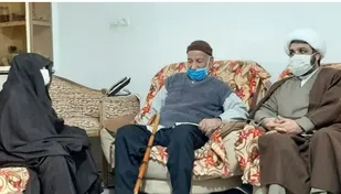 دیدار فرمانده سپاه پیشوا با پدر و مادر شهیدلطف پور