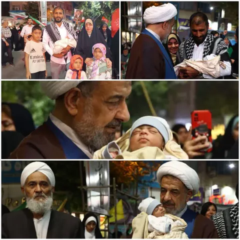 «علی‌آقا»؛ نوزاد تازه‌متولدشده‌ای که به جمع حاضران در میدان پیوست