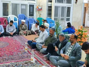 نشست انس و مودت فرمانده ناحیه شهید منتظر قائم با فرمانده پایگاه