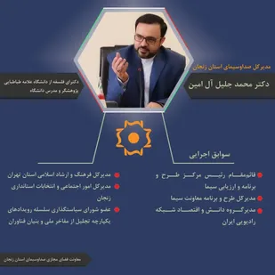 انتصاب مدیر کل صدا وسیمای مرکز زنجان