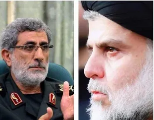 دیدار سردار قاآنی با مقتدی صدر در نجف اشرف