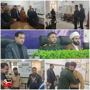 فرمانده ناحیه به همراه مسئول دفتر نمایندگی ولی فقیه در ناحیه حمیدیه از رئیس اداره آموزش و پرورش شهرستان تقدیر کردند