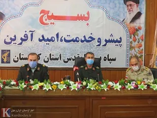 فرماندهان انتظامی و مرزبانی کردستان با فرمانده سپاه بیت المقدس دیدار کردند