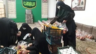 طرح مواسات در فاطمیه توسط پایگاه معراج حوزه نرجس خاتون ناحیه مرکزی یزد