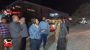 امدادرسانی به اتوبوس سانحه دیده زوار پاکستانی در محور ریگان - فهرج