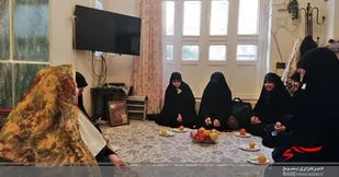 دانشجویان دانشگاه معارف با مادر شهید شاپوری دیدار کردند