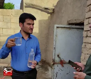 مشکل گِل آلودی آب روستای خاکریز مقطعی است