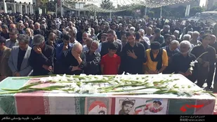 پیکر مطهر شهید &laquo;محراب سهرابلویی&raquo; در همدان تشییع شد