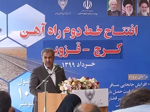 دوخطه شدن راه آهن قزوین، موجب کاهش ترافیک ترددی می شود