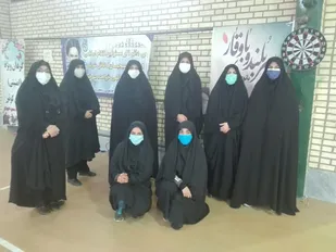 برگزاری مسابقه دارت خواهران شاغل و بسیجیان سپاه دامغان