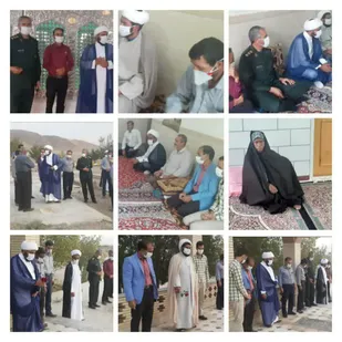 سرکشی از خانواده شهدای روستای حصن آباد زرند و غبار روی قبور شهدای این روستا برگزار گردید